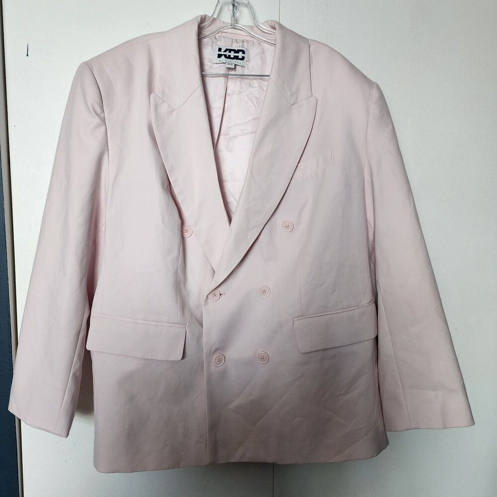 KBB by Kahlana Light Pink Double Front Blazer 2XL NWOT Office Work Business Wear